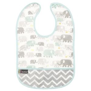 Kushies Cleanbib Toddler 12M+ Waterproof Clean Bib with Pocket Elephant